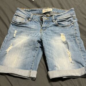 Distressed Jean Shorts